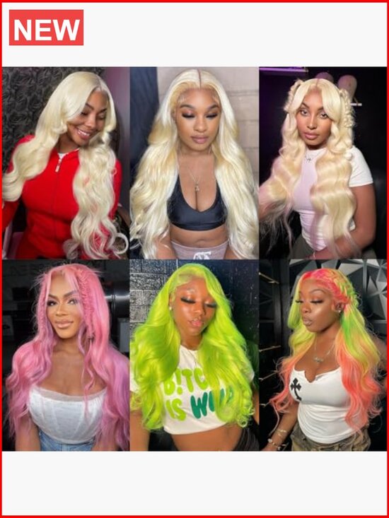 200% Density Body Wave 13x6 Lace Front Wig Human Hair Tangle Free main image 6